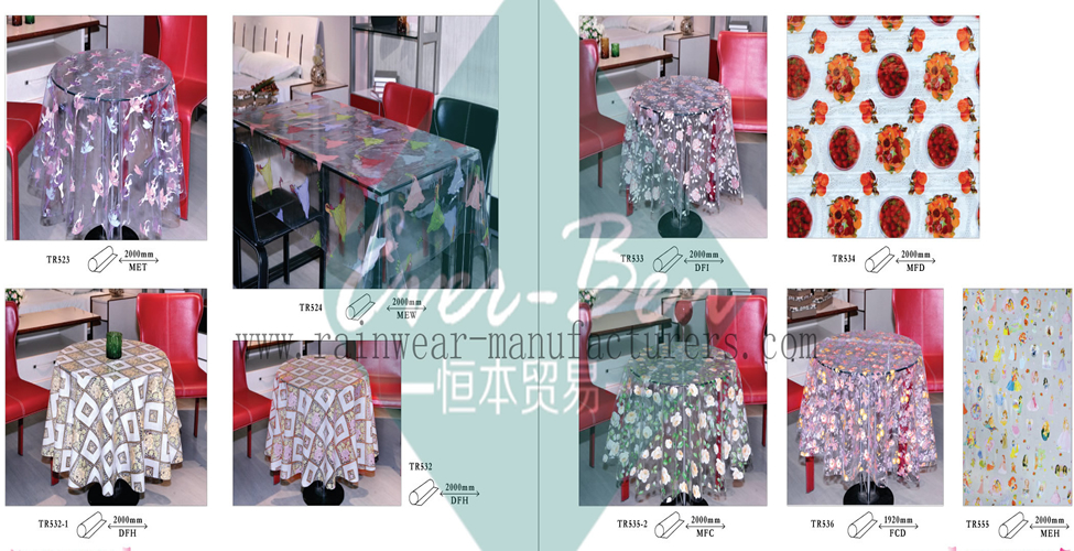 66-67 China transparent table cover supplier
